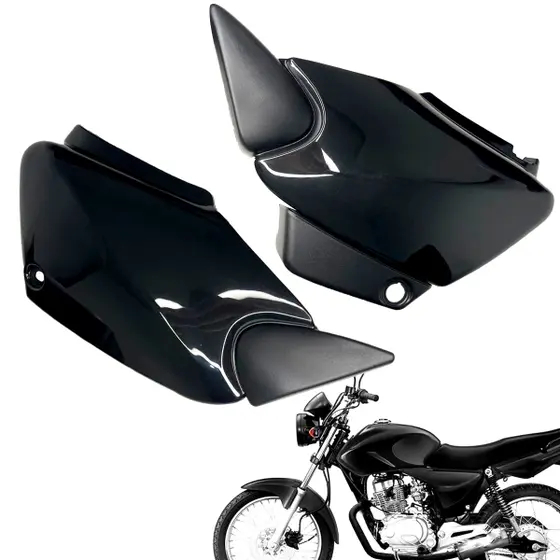 Tampa Lateral Titan 2000/04 Fan 125 08 Preto em Oferta na Shopee