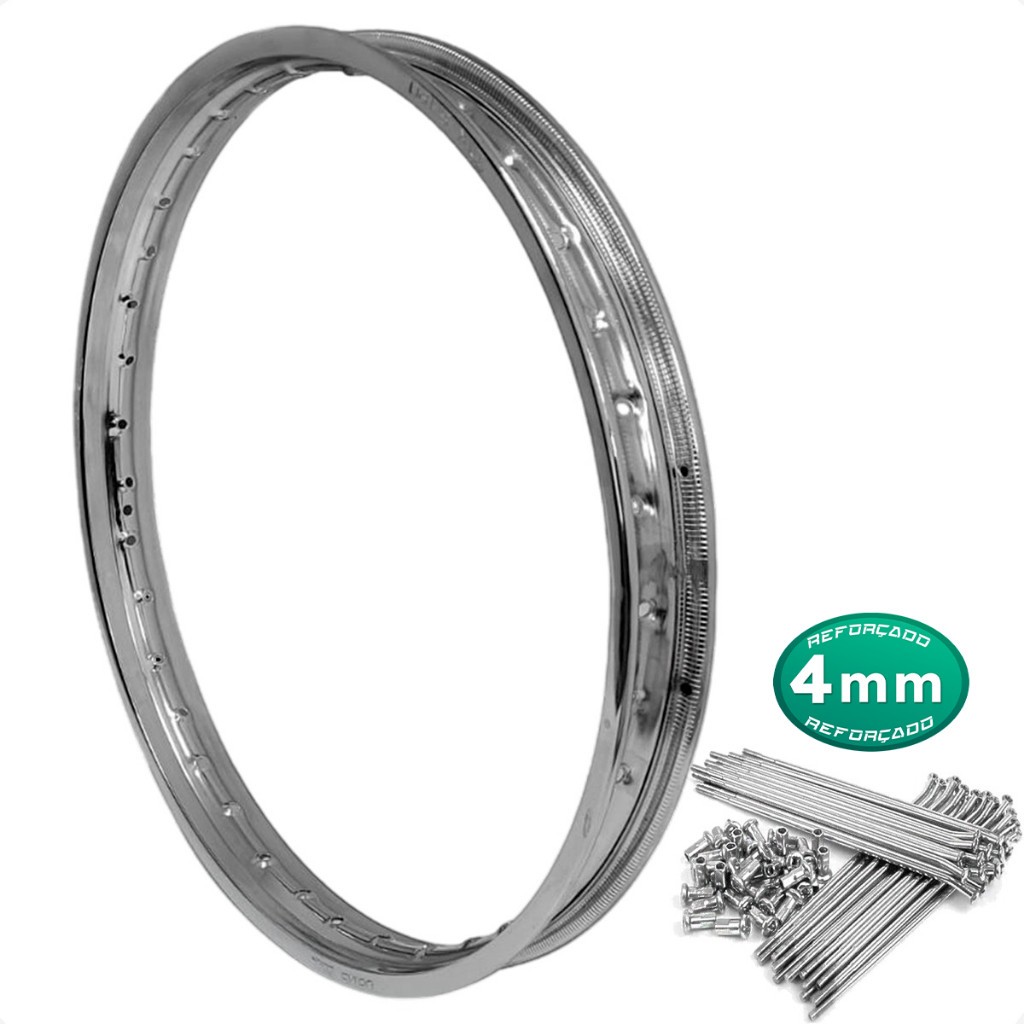 Aro Dianteiro 21x160 Raio 4mm Cromado Xtz 250 Lander
