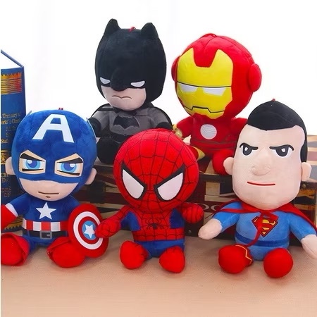 Pelúcia Super Herois Marvel Vingadores 23cm Homem De Ferro  SuperMan  Capitão America   Homem Aranha em Oferta na Shopee