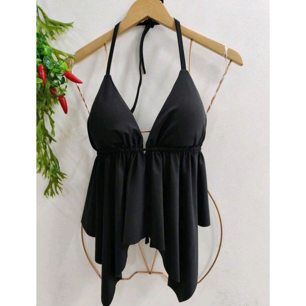 cropped top bata Malibu Babado com bojo tendencia top cortininha com bojo