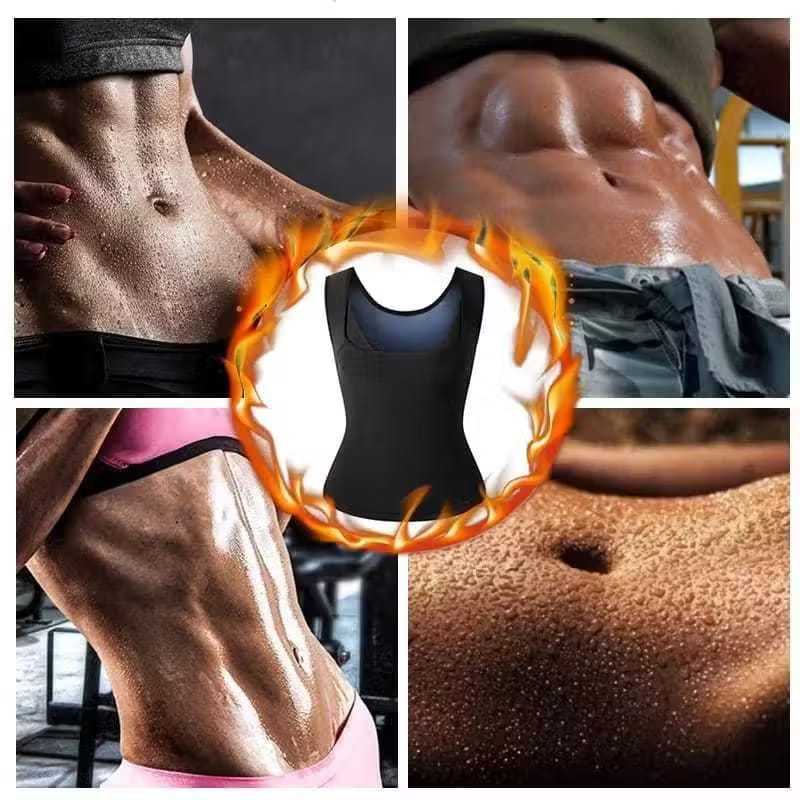 Camiseta Regata Efeito Sauna Queima Gordura Cinta Feminina Seca Barriga Definida Térmica  sem  zíper