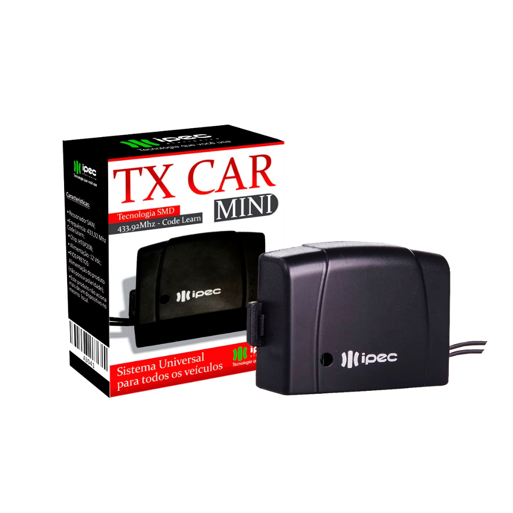 Controle De Portão Eletrônico Tx Car Mini Ipec 433,92 mhz Farol Carro
