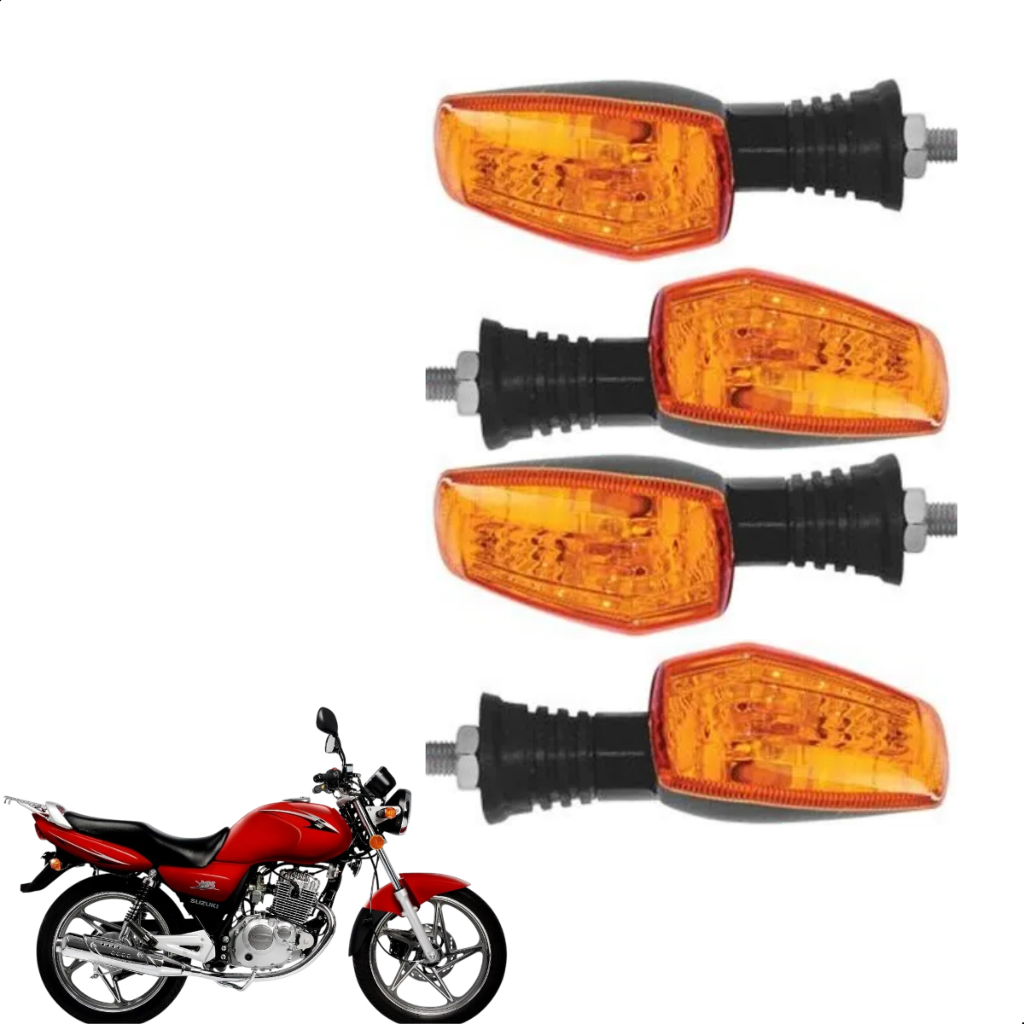 Pisca Seta Moto Suzuki Yes 125 Laranja Kit Com 4 Barato em Oferta na Shopee