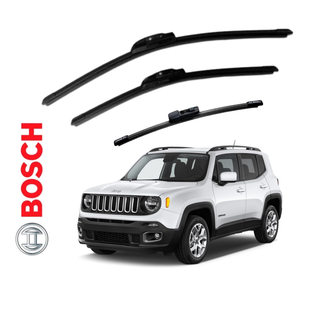 Kit Palheta Limpador Jeep Renegade 2016 2017 2018 2019 2020 + Traseiro Original Bosch em Oferta na Shopee