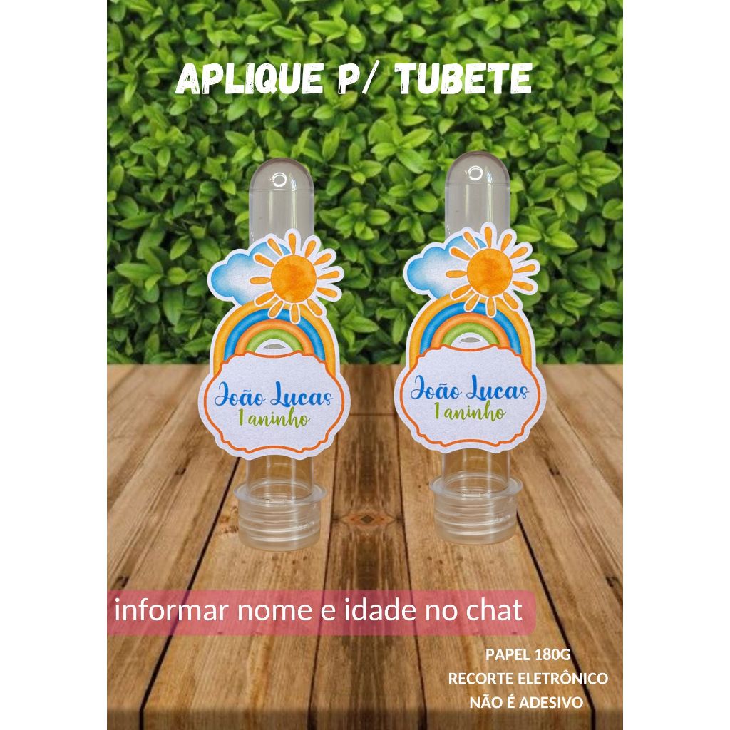 20 Apliques para Tubete - Primeira volta ao Sol Menino - MONTAMOS TODOS OS TEMAS em Oferta na Shopee