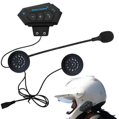 Fone de Ouvido Bluetooth 5.0 para Capacete de Moto – Som Claro, Chamadas Mãos-Livres e Conexão Rápida