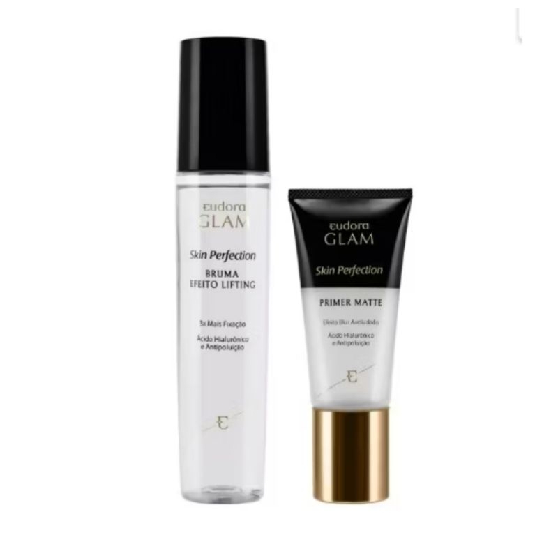 Kit Eudora Glam Skin Perfection Bruma 110ml + Primer Matte 35g | Original | Val. 10/26 e 03/28