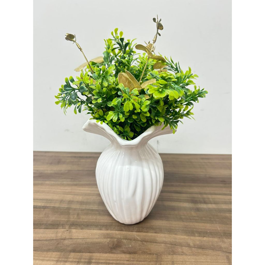Vaso Cachepot Trouxinha estilo Murano Decorativo Em Cerâmica Esmaltado Grande