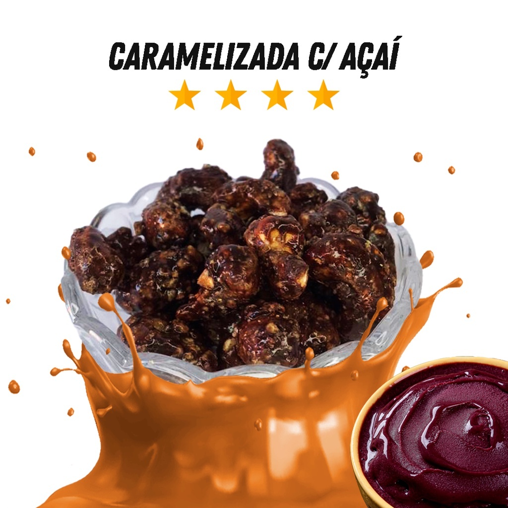 Castanha de Caju Caramelizada com Açaí - P&P em Oferta na Shopee
