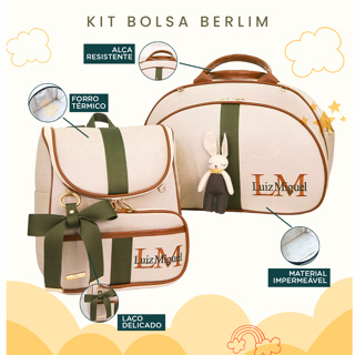 Kit Maternidade 2 Peças Bolsa e Mochila Personalizado Térmica Impermeável, Coleção Países em Oferta na Shopee