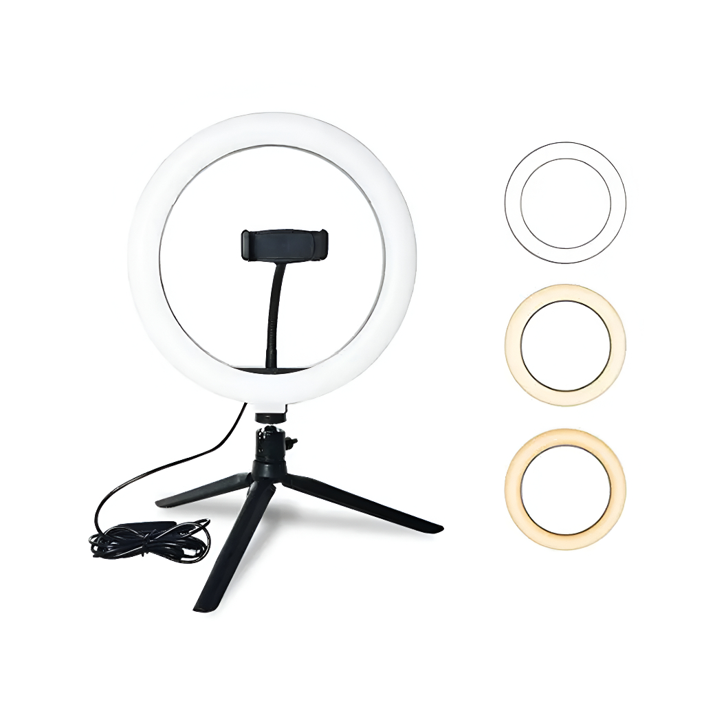 Ring Light LED Iluminador Portatil Com Tripé Suporte Para Celular 8 Polegadas Pc gamer Luz Led Fotos