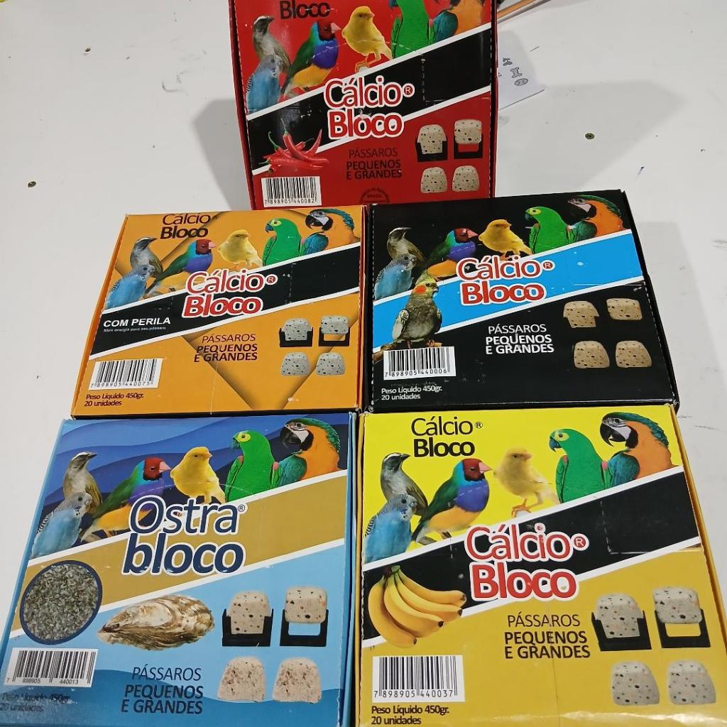 Cálcio Bloco ,Pedra De Cálcio Para Pássaros 20Unid (Varios Sabores) em Oferta na Shopee