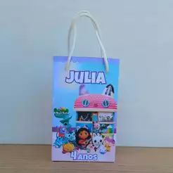 PEGUE E MONTE - Sacolinha Personalizada Casa Magica da Gabby Festa de Aniversário