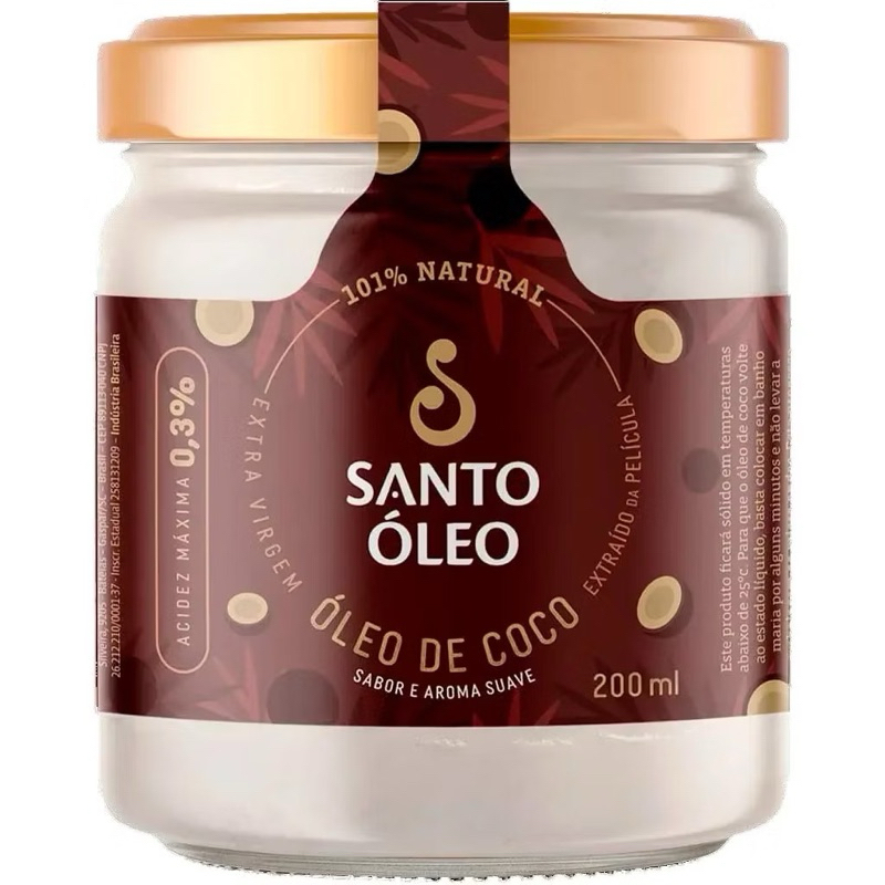 Óleo De Coco extra virgem  200ml - Santo Óleo em Oferta na Shopee