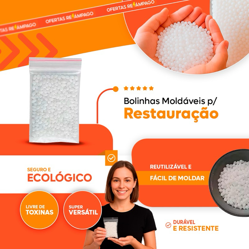Detalhes do Bolinhas Moldáveis Para Fixação e Preenchimento de Espaços Tampa Buraco e Reparos Gerais