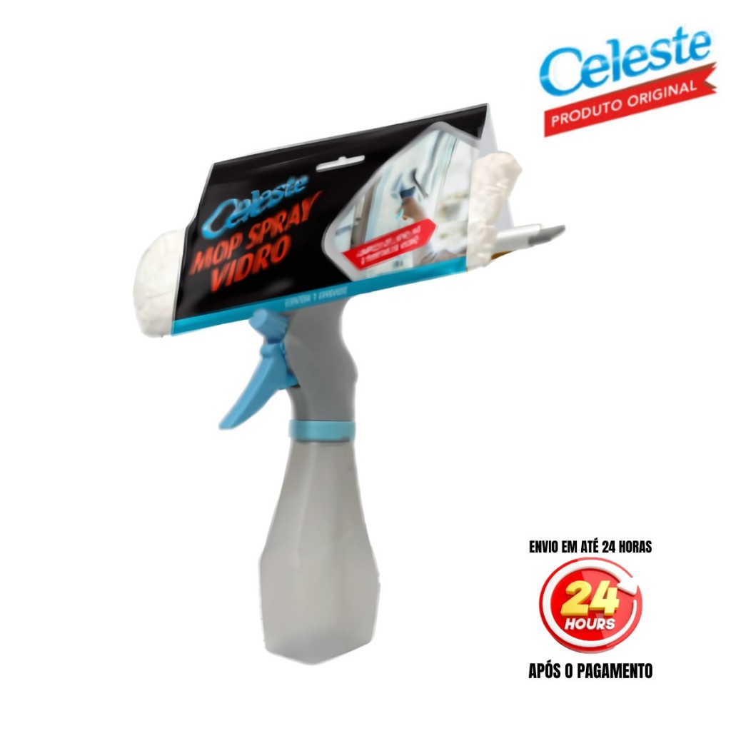 Mop Spray Limpa Vidros com Rodo e Reservatório – Refil Microfibra Alta Absorção em Oferta na Shopee