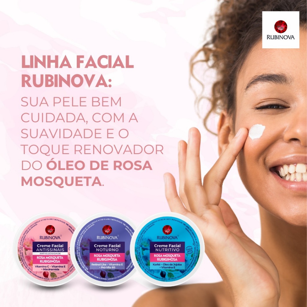 Kit Antissinais Facial Rosa Mosqueta + Retinol Like | Anti-Idade, Manchas e Oleosidade | Rubinova