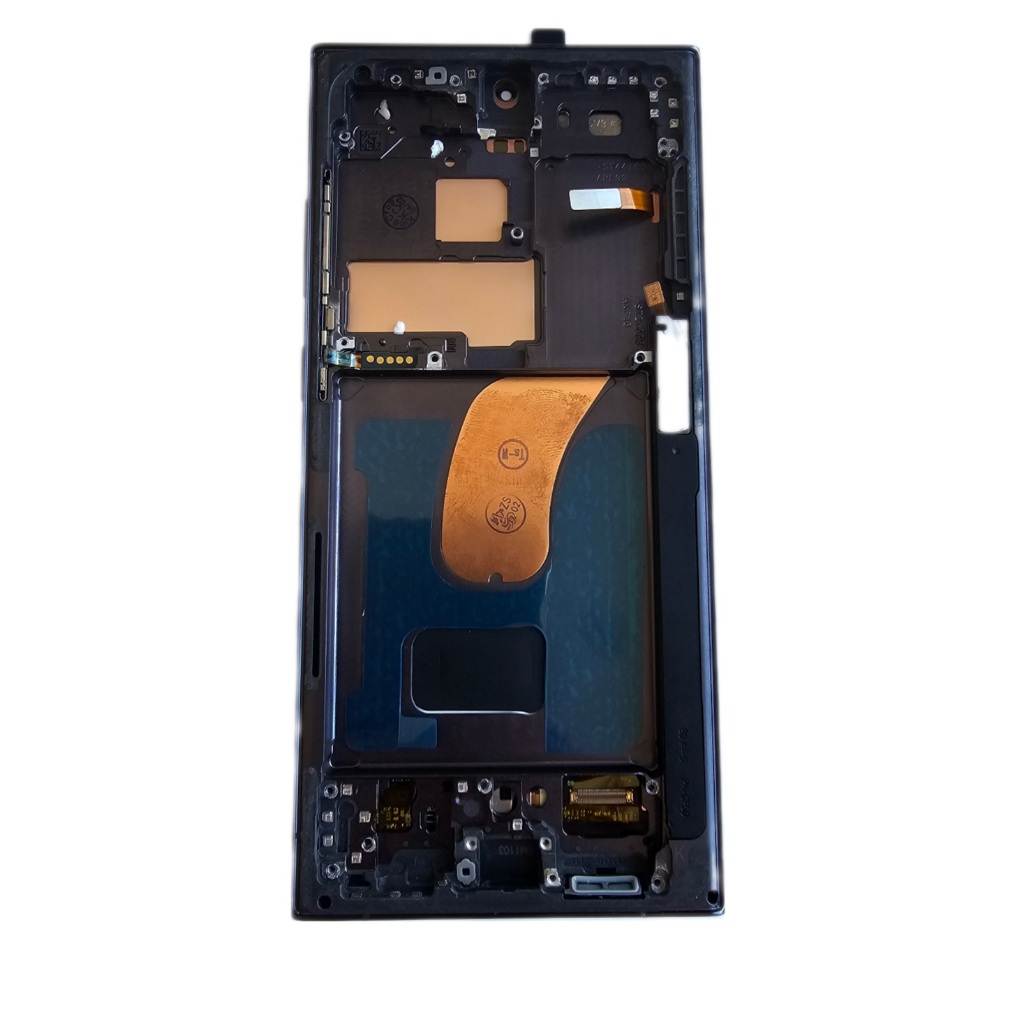 Tela frontal Display touch Compatível Com Galaxy S23 Ultra 5g S918 Oled preto + 