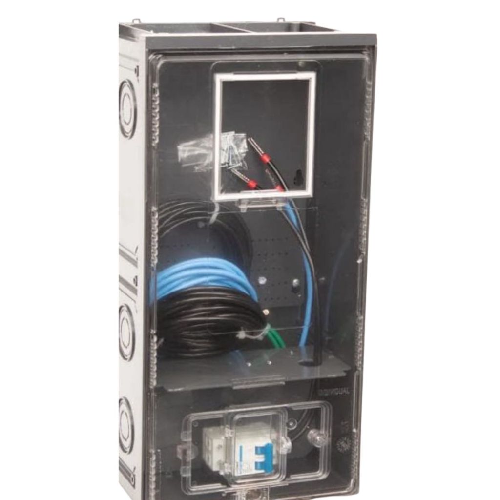 CAIXA MEDIÇÃO  MONTADA  VISOR RUA EDP/BANDEIRANTES PARA 1 MEDIÇÃO (NOVO PADRÃO LENTE DE VIDRO) TAF/STRAHL SOB ENCOMENDA