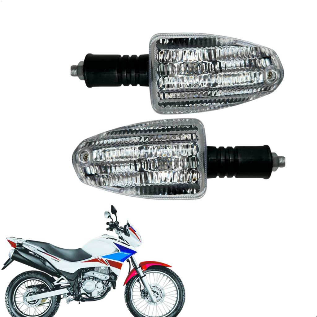Pisca Seta Moto Para Nx4 Falcon 400 Cristal Par Promoção Barato em Oferta na Shopee