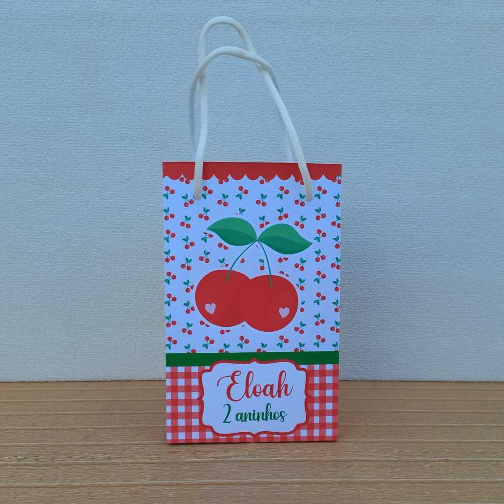 PEGUE E MONTE - Sacolinha Surpresa Personalizada Cerejinha Festa de Aniversário Lembrancinha