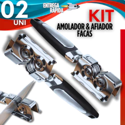Amolador e Afiador de Facas Inox Profissional Para Facas Tesouras Utensílios de Cozinha Promoção
