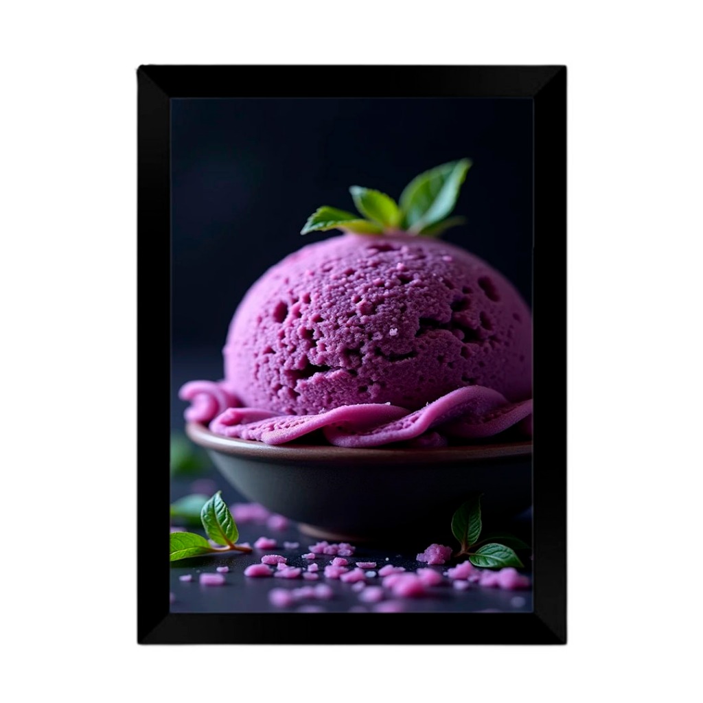 Quadro Bola de Açaí Cremosa | Decoração Refrescante para Lanchonete, Cozinha ou Quiosque Tropical