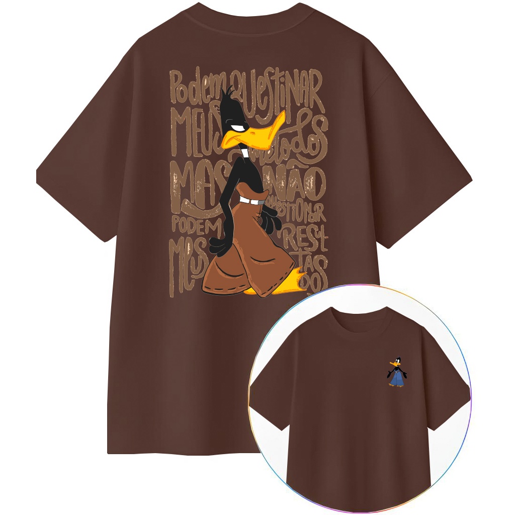 Camisetas Oversized unissex estampa Patolino streetwear camisa 100% algodão T-shirt Tecido Premium, com conforto