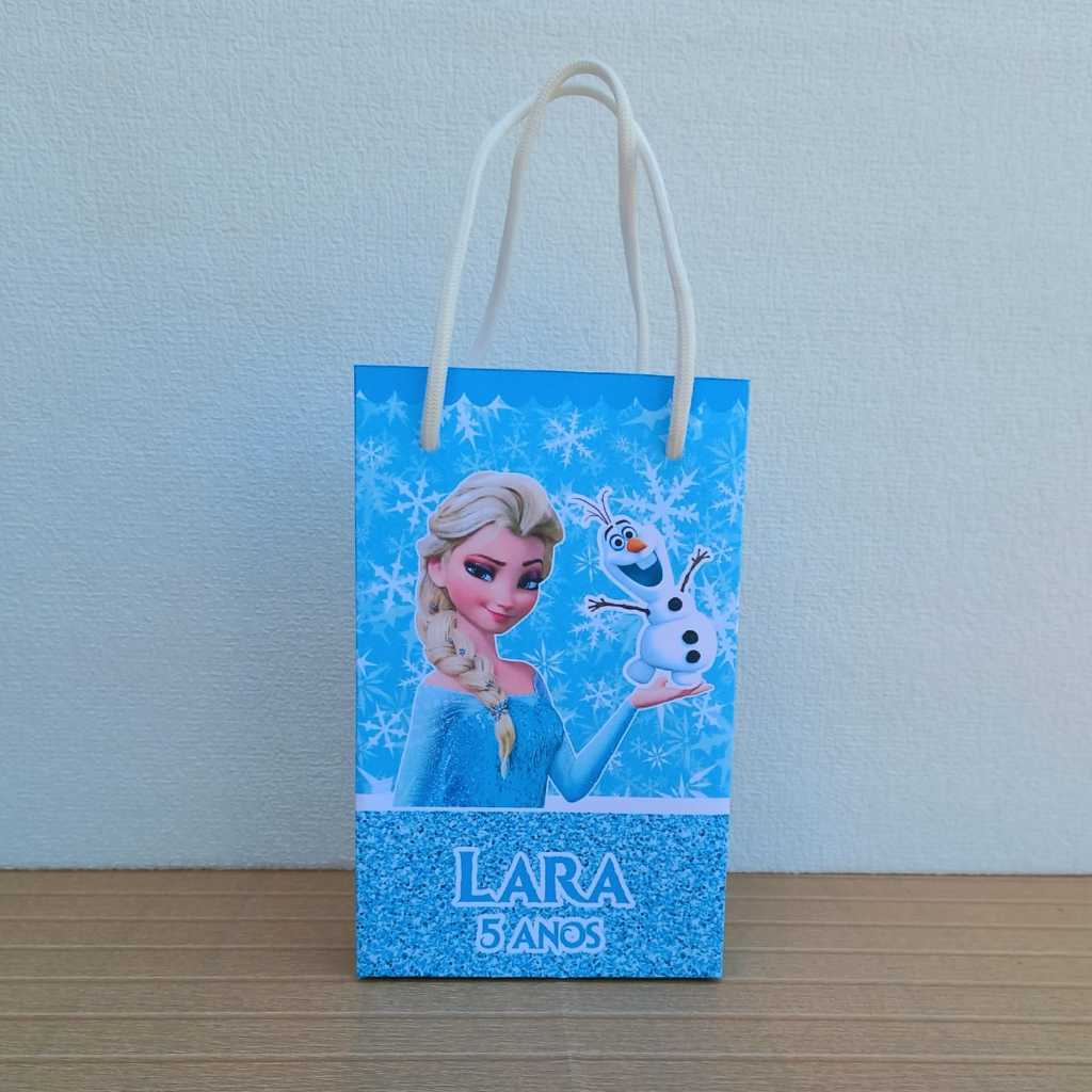 PEGUE E MONTE - Sacolinha Surpresa Personalizada Frozen Festa de Aniversário Lembrancinha