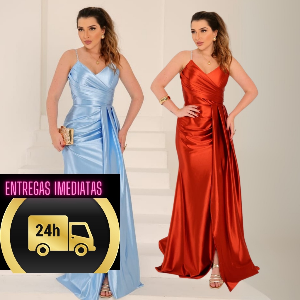 Vestido de Festa Longo Brilhante - Modelo Exclusivo e Elegante