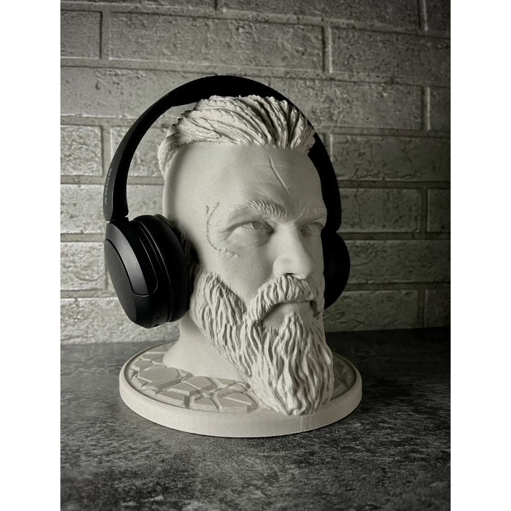 🎧 Suporte para Fone de Ouvido/Headset - Busto Ragnar Lothbrok | Vikings 🛡️