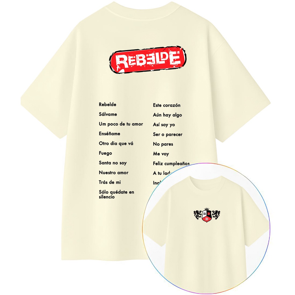 Camisetas Oversized unissex estampa Rebelde Musicas streetwear camisa 100% algodão T-shirt Tecido Premium, com conforto