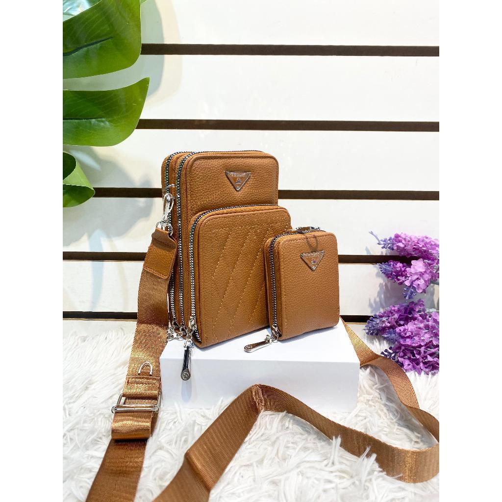 Bolsa Feminina Transversal Porta Celular Modelo com Carteira kit#FR-36 em Oferta na Shopee