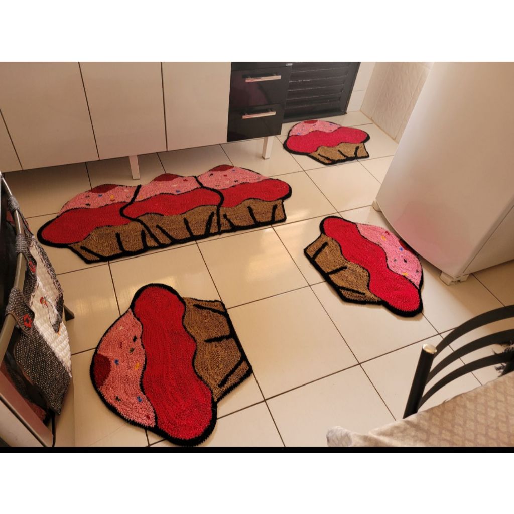 kit de jogo de cupcake 3 peças com umka passadeira grande e 2 pequeno varias cores pra vc escolher em Oferta na Shopee