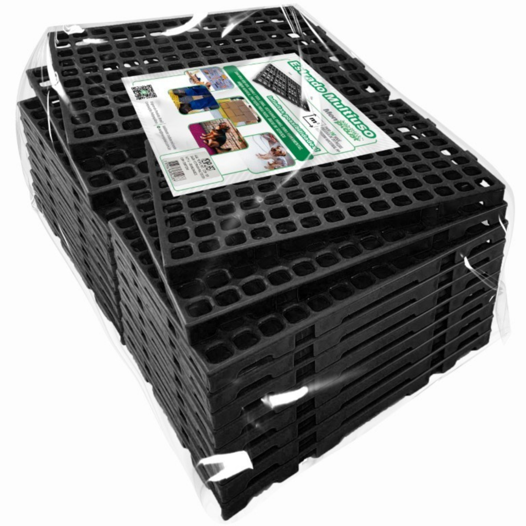 Kit 4 Estrados Modular Piso de Plástico Pallet Box  Estética Automotiva Vasos de plantas