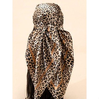 Lenço Cetim Grande Animal Print / Onça -  Moda Feminina Bandana em Oferta na Shopee
