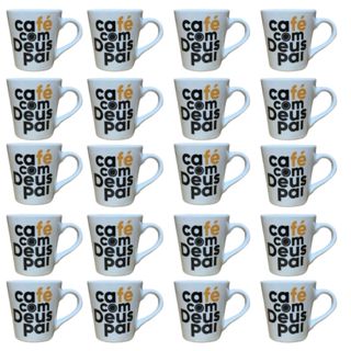 Jogo Caneca Café Com Deus Pai Xícara Porcelana Personalizada Café chá em Oferta na Shopee