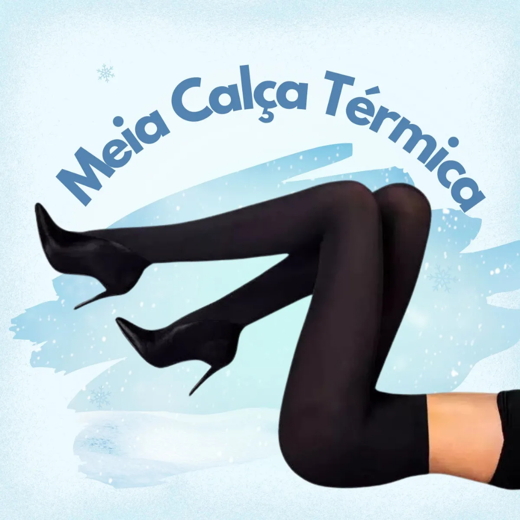 Calça Legging Flanelada Meia calça Térmica Fio 80 - Tamanho Único Com Pé Forrada