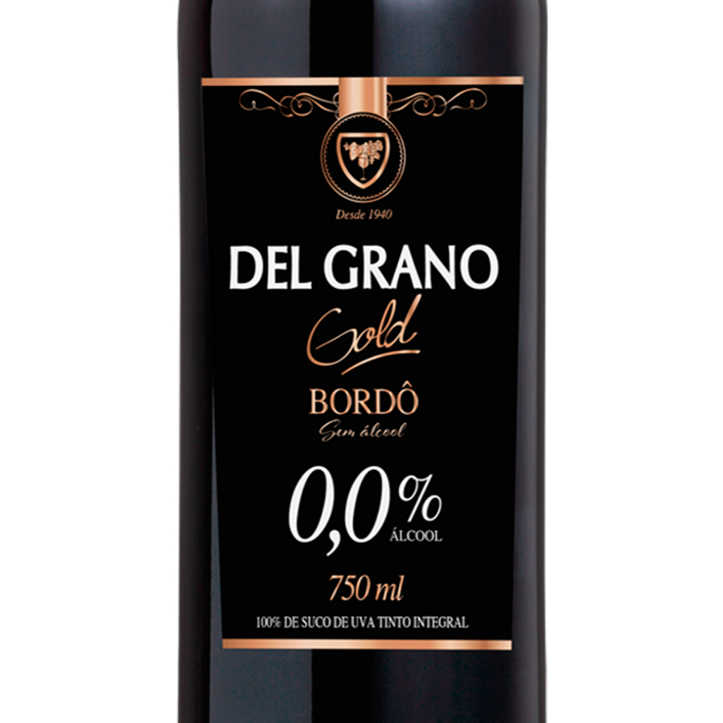 Del Grano Zero Álcool 0,0% Bordô Tinto Gold Suco Integral 750ml — imagem 2 de 2