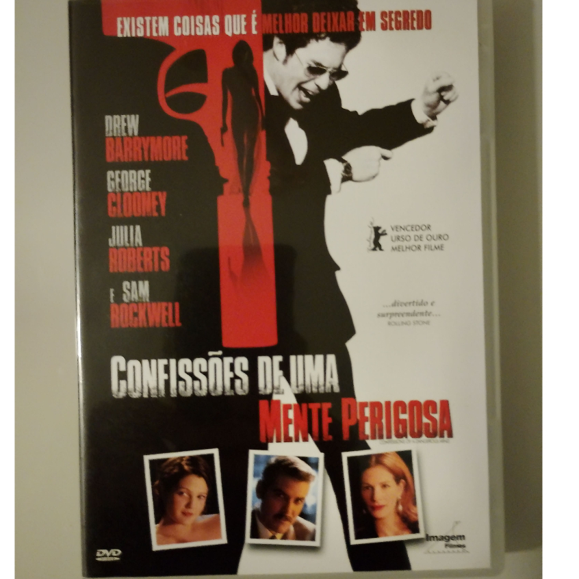 dvd confissões de uma mente perigosa  - DVD  - drew barrymore - george clooney - julia roberts