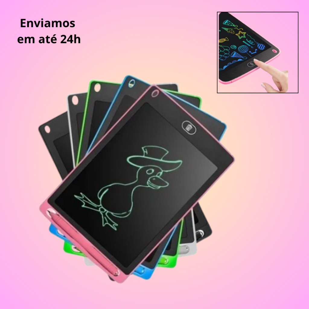Lousa Mágica Tela Lcd 8.5" Polegadas Infantil De Escrever E Desenhar Tablet