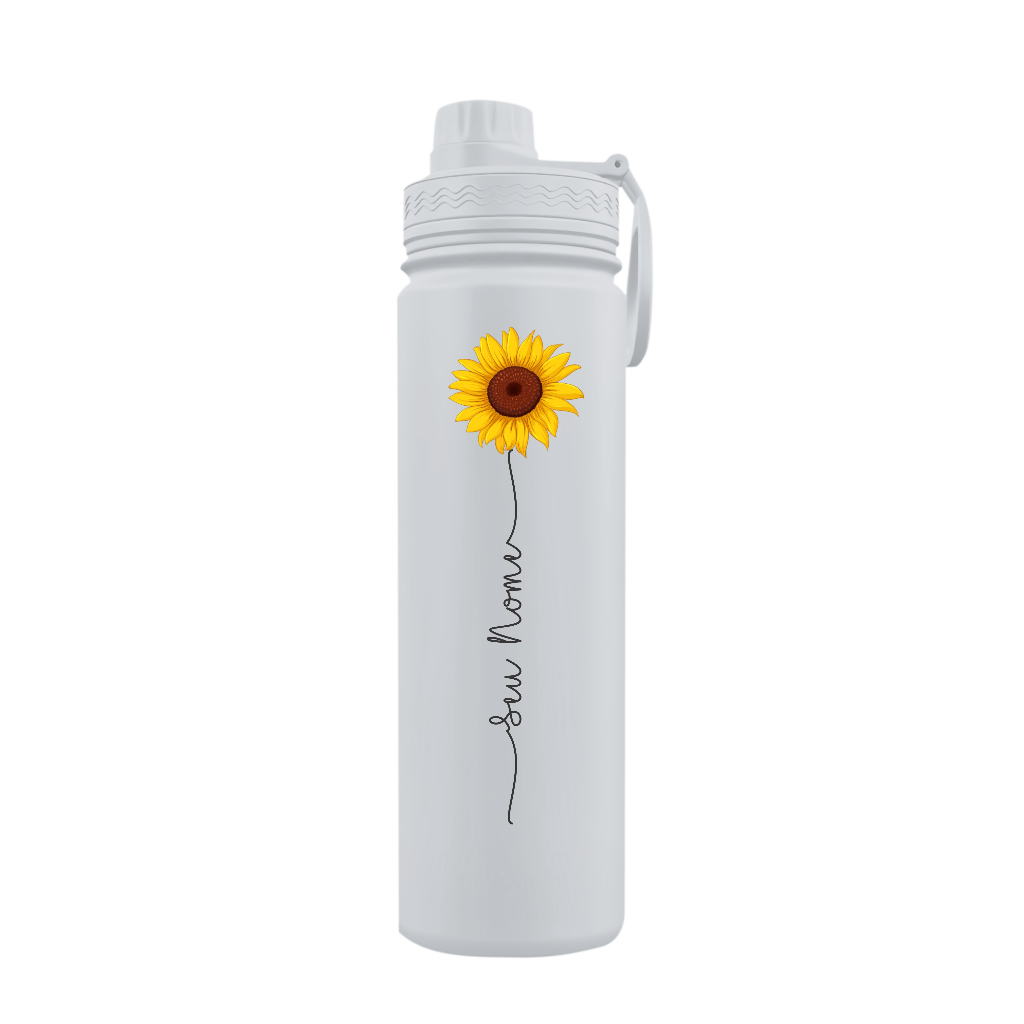 Garrafa Térmica Fresh Com Alça Personalizada Girassol Com Nome em Oferta na Shopee