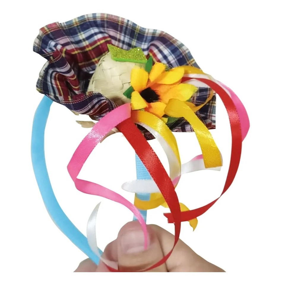 Tiara Junina Adulto Xadrez