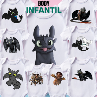 Body Banguela Como Treinar o seu Dragão Personalizado | Roupinha Criativa para Bebê ! em Oferta na Shopee