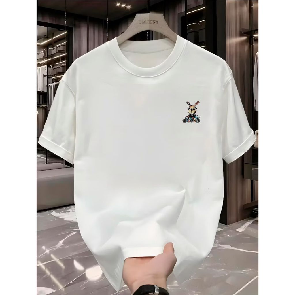 Camiseta Masculina Rabbit Graffiti Camisa Manfinity 100% Algodão Street Wear...