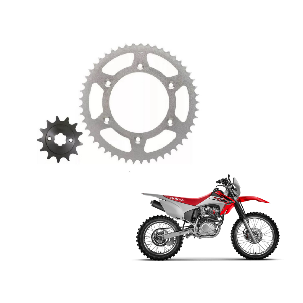 Kit Coroa e Pinhão Honda CRF 230 Aço 1045 - 50 x 13 Dentes