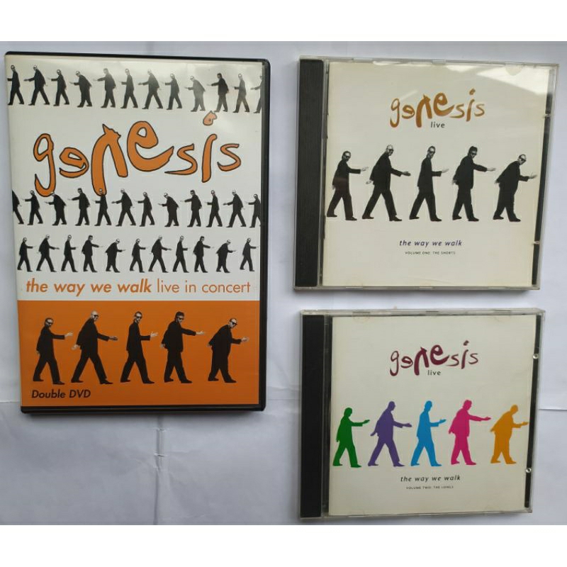 DVD + 2CDS GENESIS LIVE THE WAY WE WALK VOLUME 1 THE SHORTS E VOLUME 2 THE LONGS