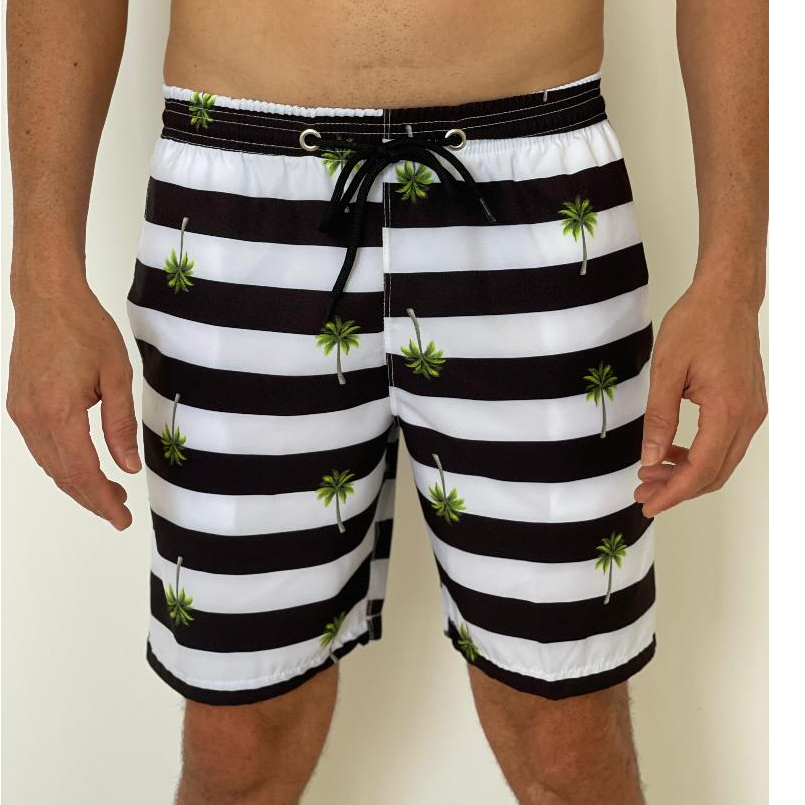 Bermuda Mauricinho Masculino Short Tactel Com Elastano Moda Praia Surf Piscina Secagem Rápida Academia Treino Verao