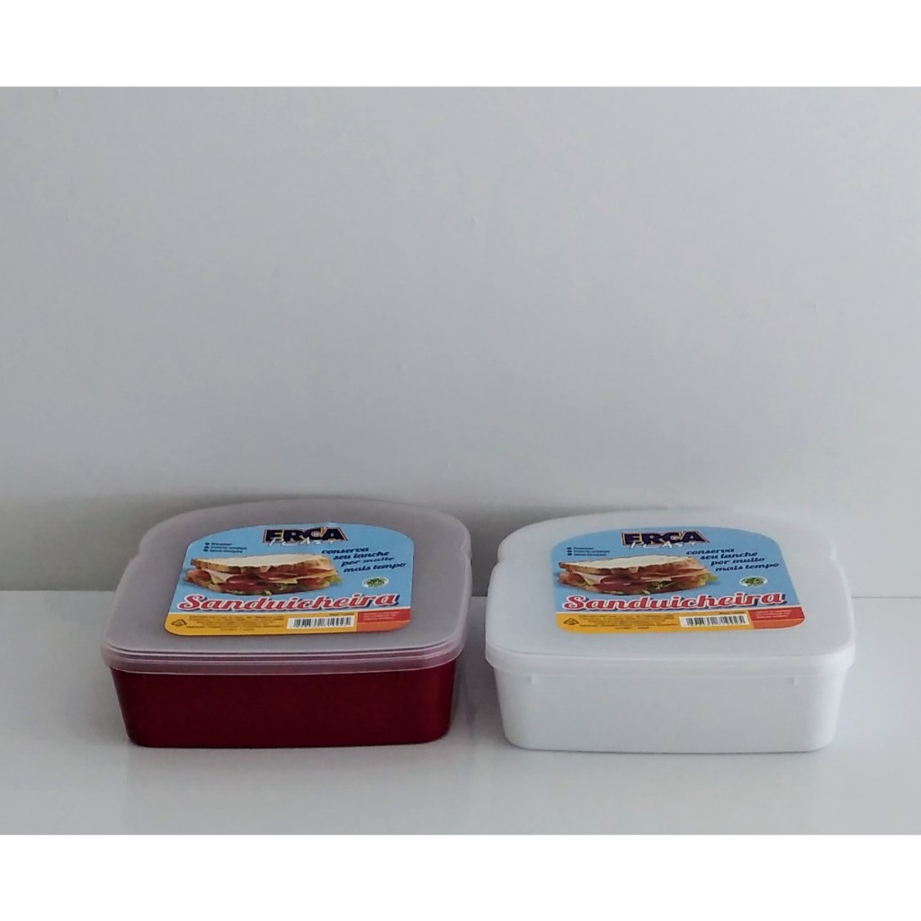 KIT SANDUICHEIRA COM 2 PEÇAS MATERIAL PLÁSTICO UTILIDADE ARMAZENAR LANCHE