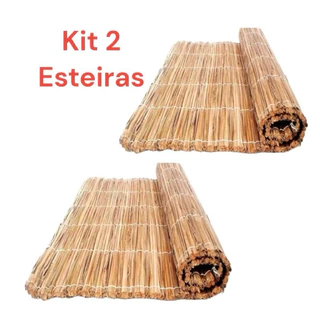 Esteiras Tapete Forro 1,65 x 1,00 Mts Palha Taboa Pergolado Jardim Decoração Tatame